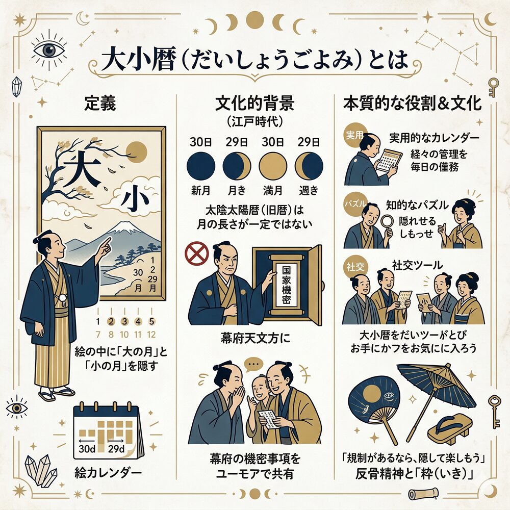 江戸の知的なパズル「大小暦」とは？絵の中に隠された月の数と遊び心
