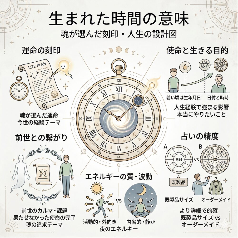 生まれた時間のスピリチュアル的な意味は？｜時間帯・状況・性格別など25選を解説