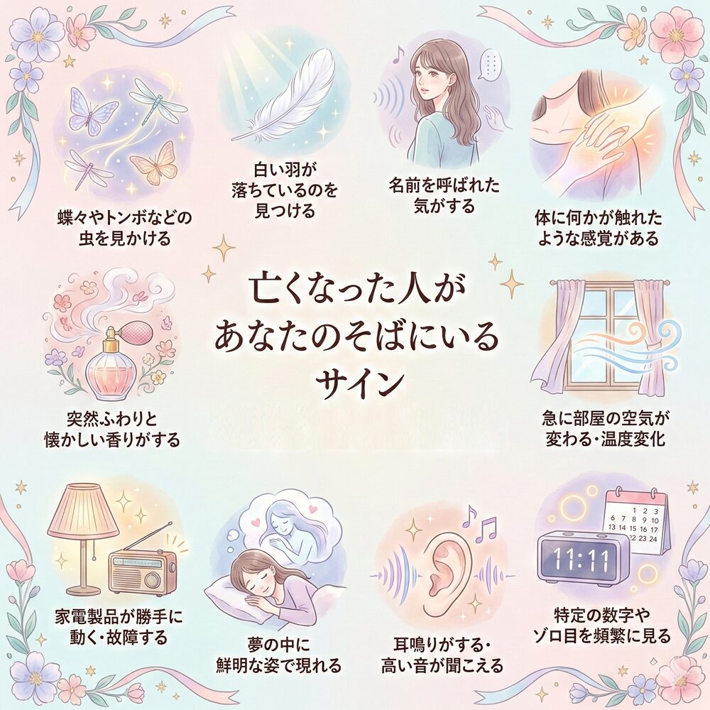 亡くなっ た 人 が あなた の そば に いる サイン