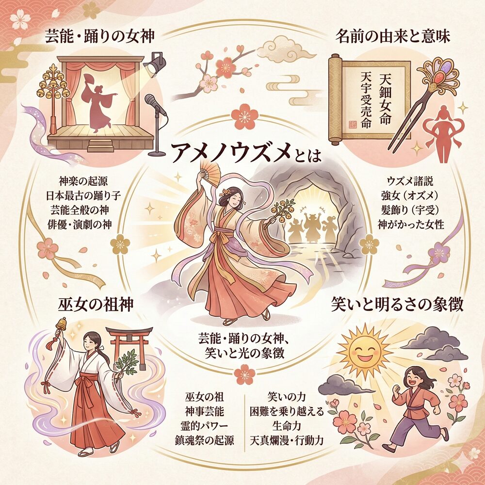 アメノウズメのスピリチュアル的な意味は？｜神話・ご利益・神社別など25選を解説