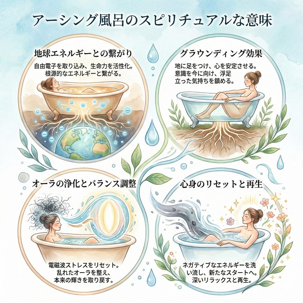 アーシング風呂のスピリチュアル的な意味は?｜状況・やり方別など20選を解説