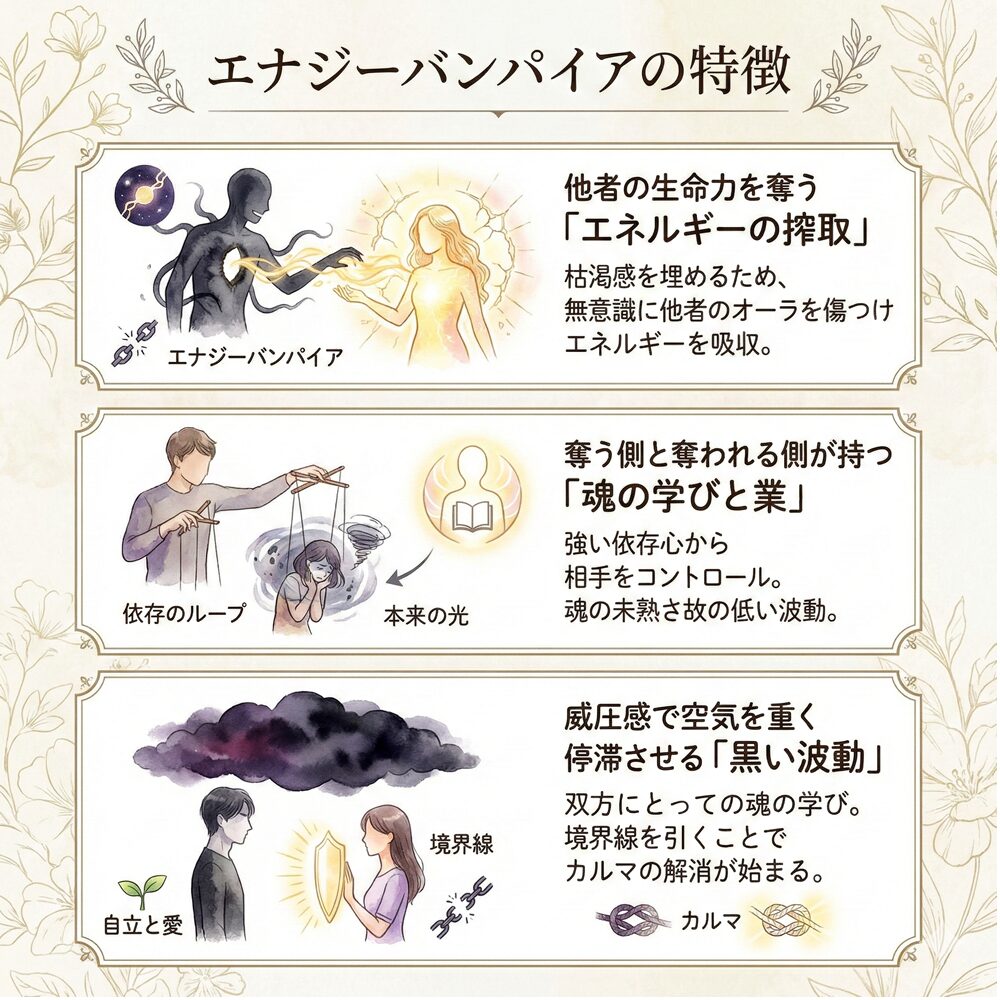エナジーバンパイアの特徴のスピリチュアルな意味とは？｜外見・性格・行動別など20選を解説