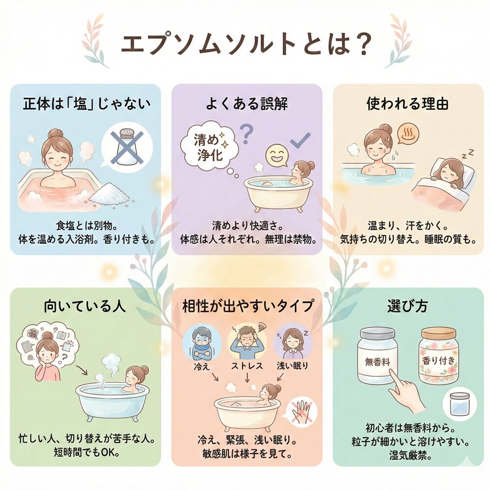 エプソムソルトの効果とは？｜スピリチュアル的な意味・入り方・好転反応と注意点