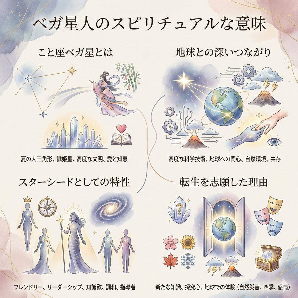 ベガ星人のスピリチュアル的な意味は？｜使命・性格・外見・恋愛傾向別など25選を解説