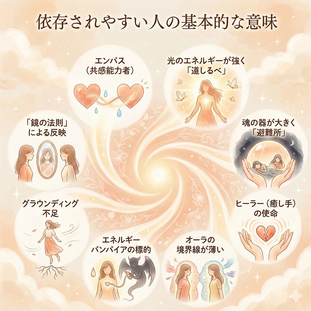 依存されやすい人のスピリチュアル的な意味は？｜状況・場所・人物・色別など30選を解説