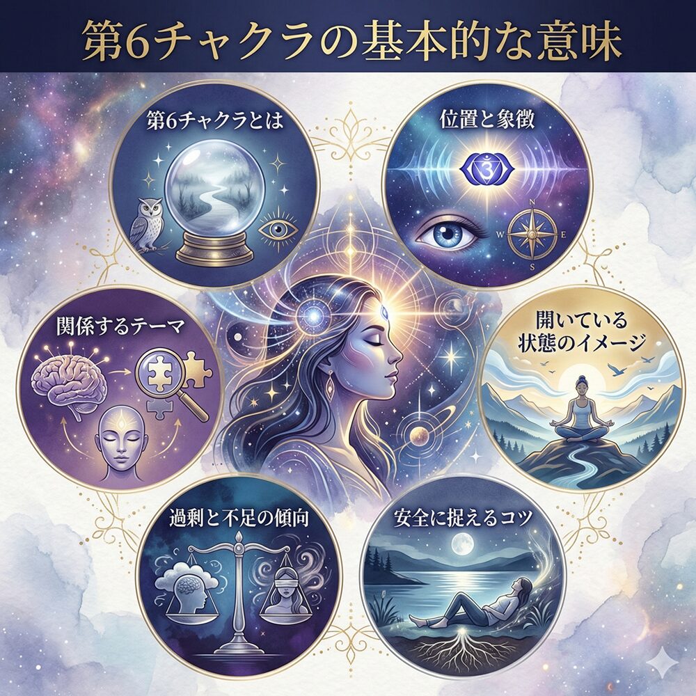 第6チャクラが開いてる人の特徴｜直感・洞察・眉間のサインと整え方
