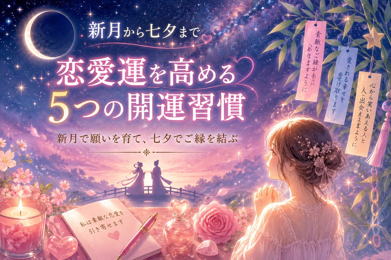 満月から七夕期間　恋愛運を”実らせる”５つの開運習慣【今日からできる】